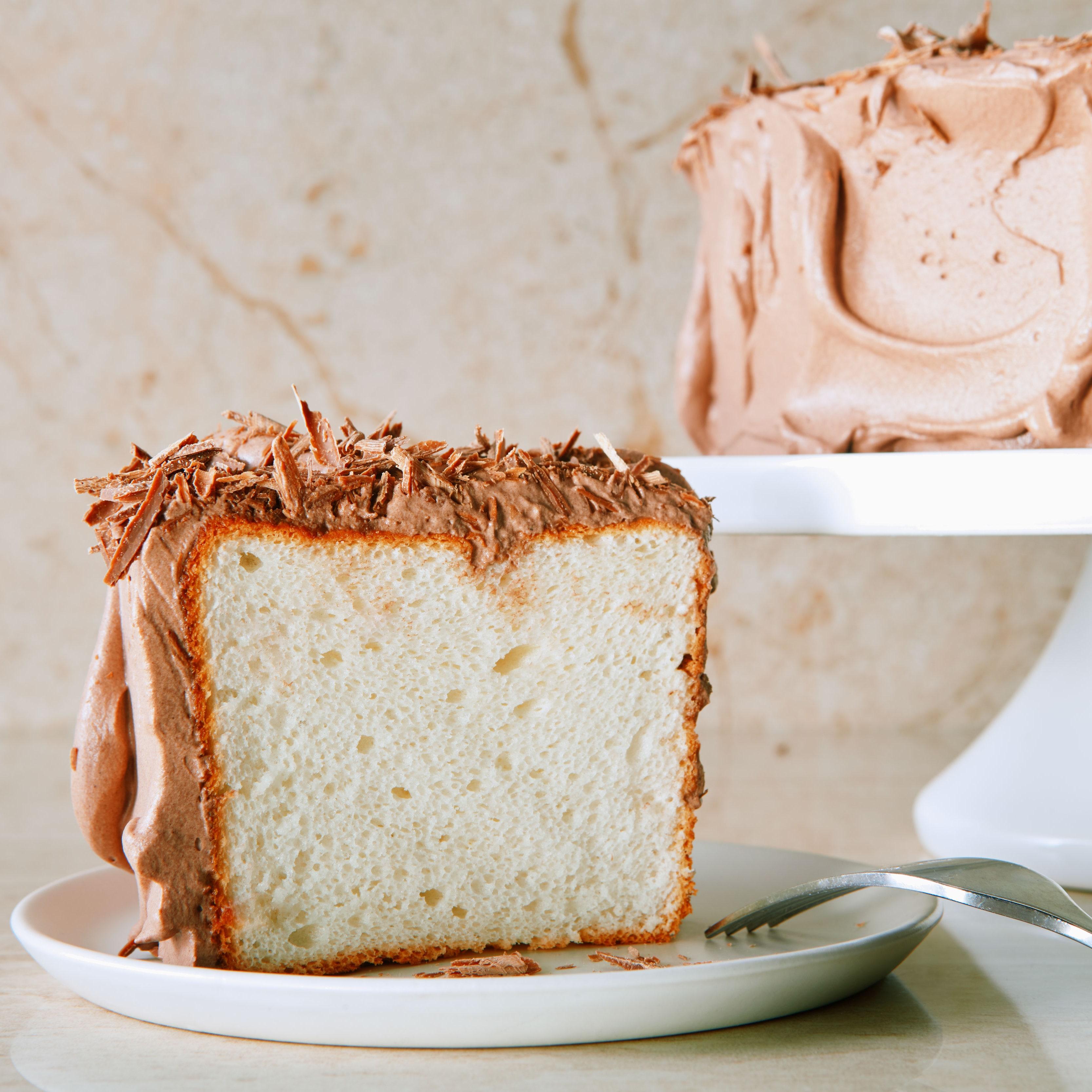 Angel Food Cake With Whipped Chocolate Frosting Recipe | Epicurious